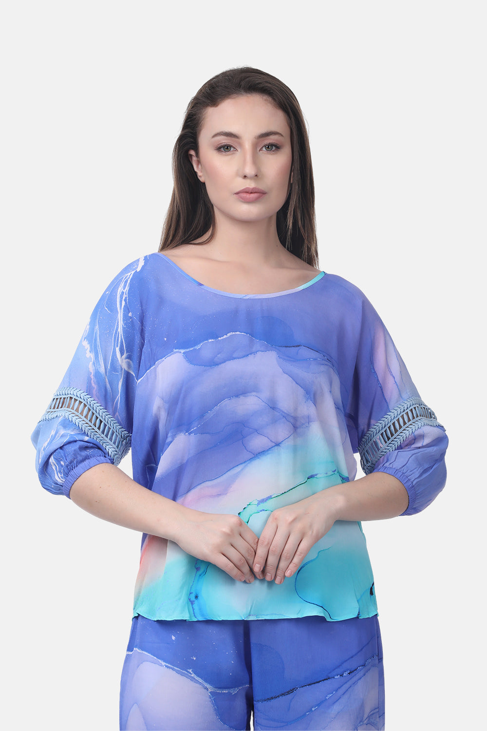 TEMPER BLUE - LILY TOP