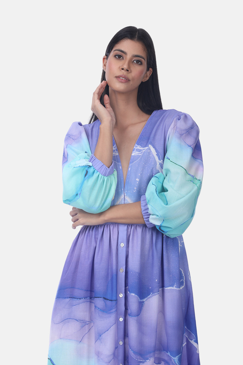 TEMPER BLUE - SAIGON DRESS