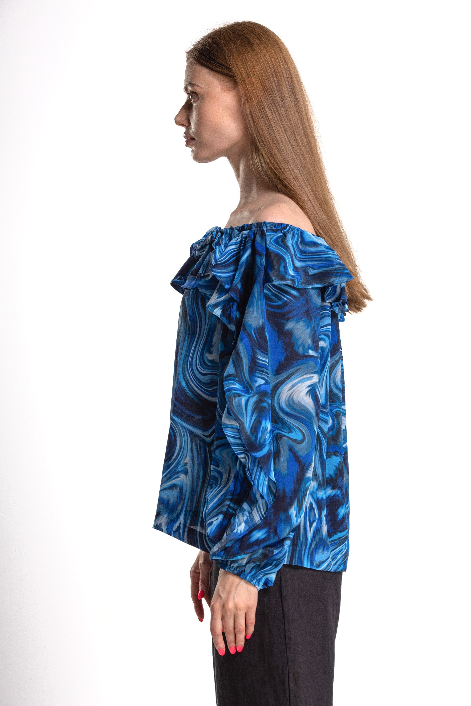 BLUE NILE - FLAMENCO FRILL TOP - TheSwankStore