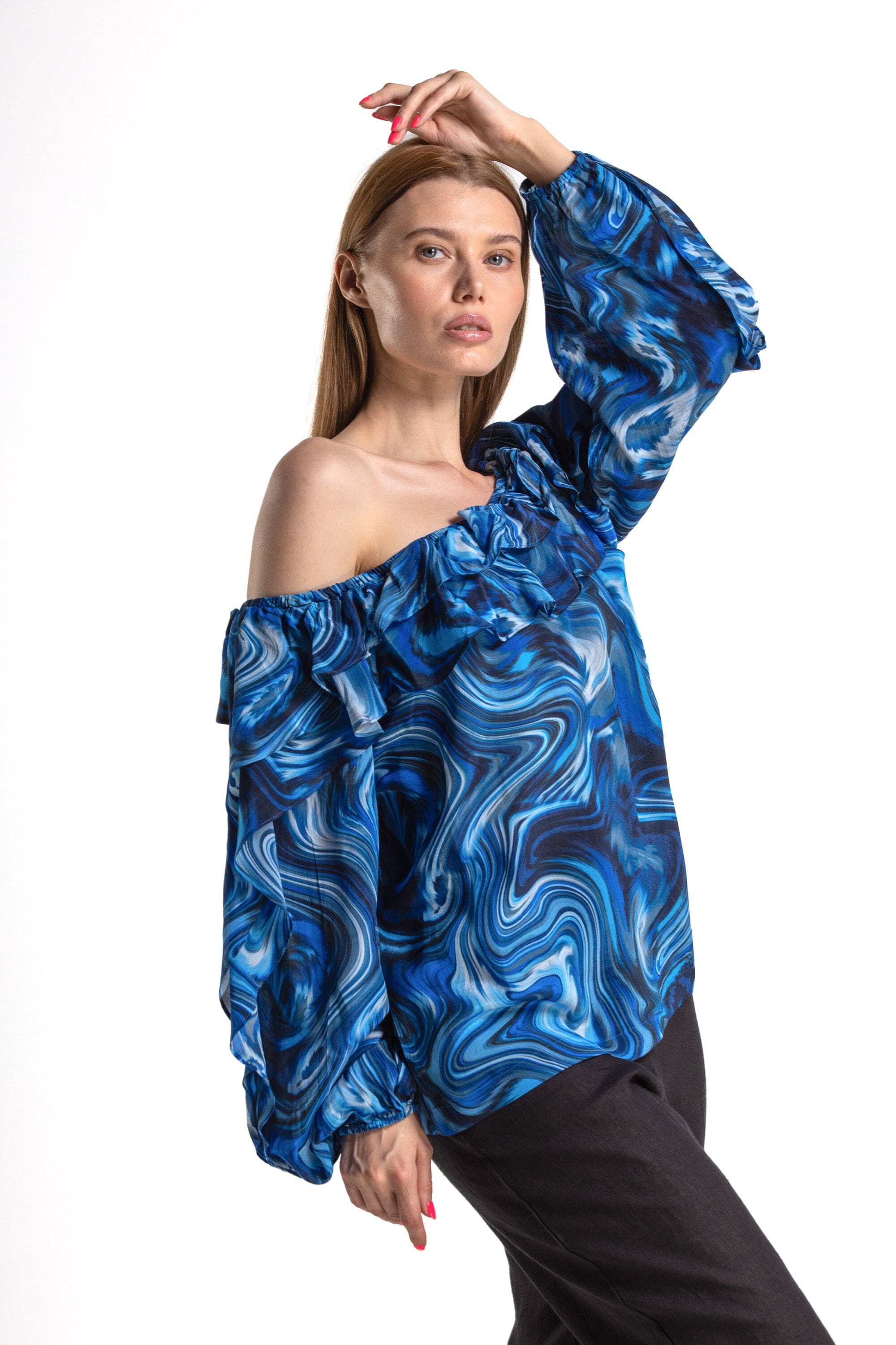 BLUE NILE - FLAMENCO FRILL TOP - TheSwankStore