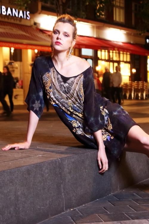 MIDNIGHT IN PARIS - SLIT SLEEVE DRESS - TheSwankStore