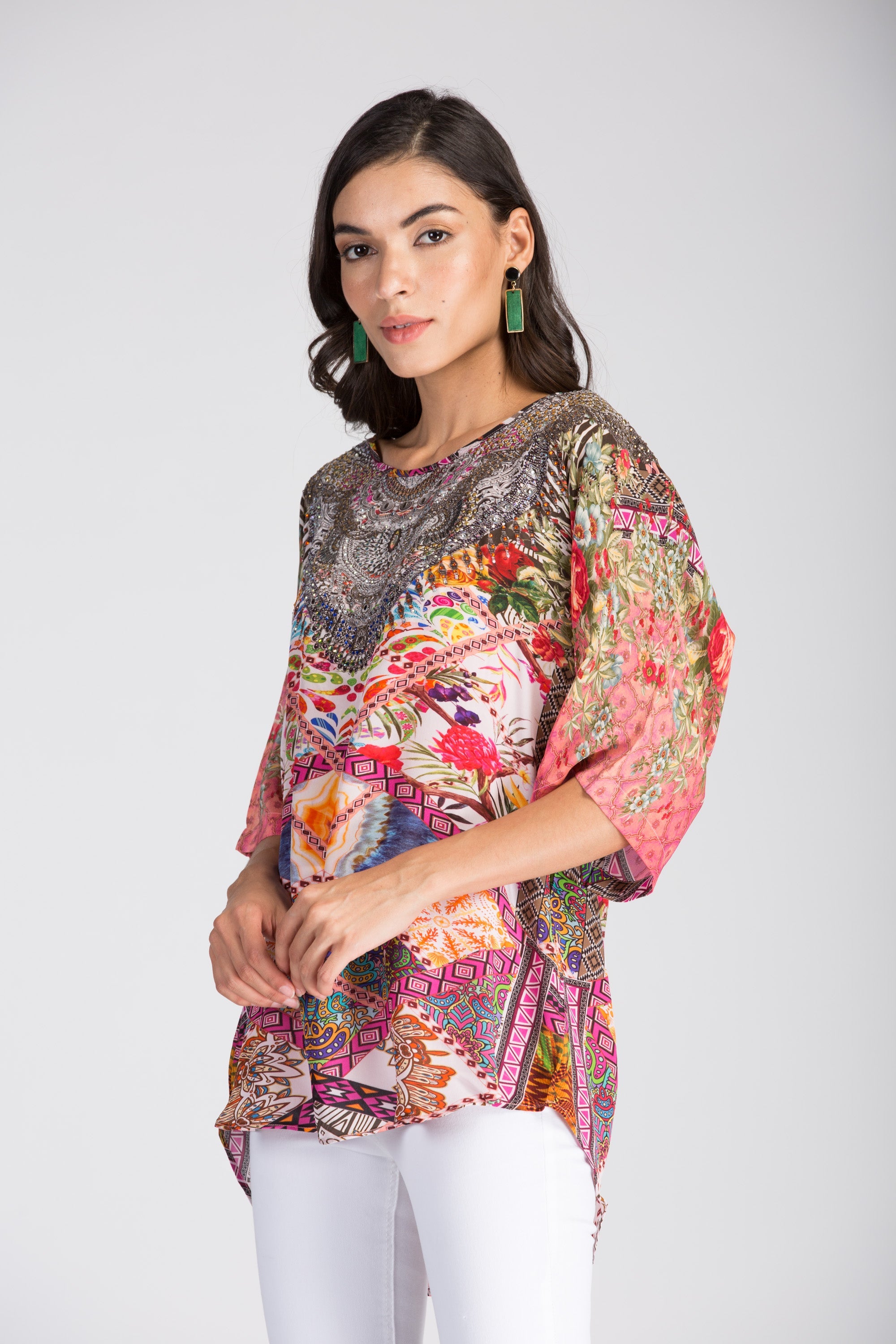 TUNISIA - KAFTAN TOP (Shorter Style) - TheSwankStore