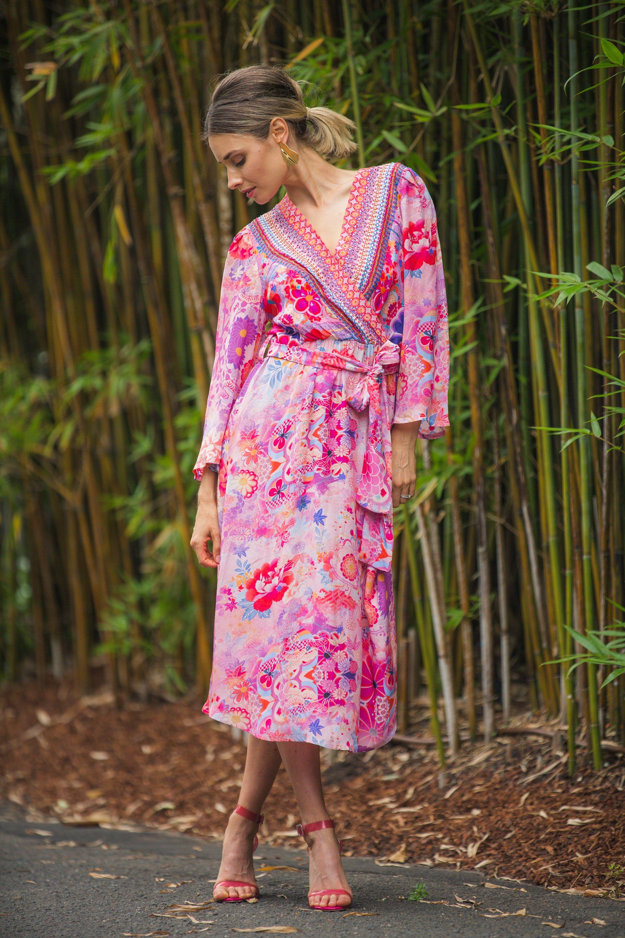 CHERRY BLOSSOM - KIMONO DRESS – TheSwankStore