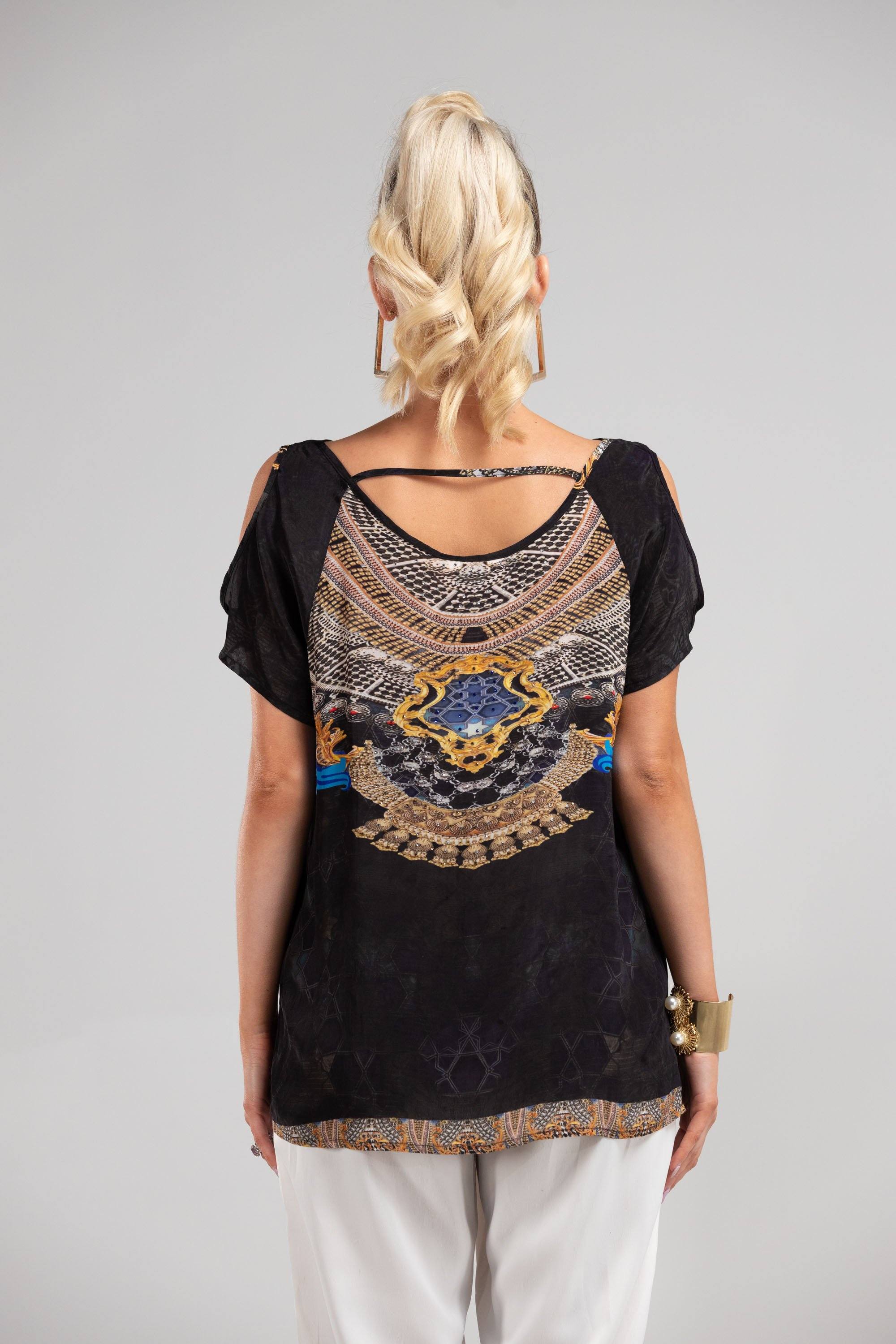 MIDNIGHT IN PARIS - COLD SHOULDER TOP - TheSwankStore