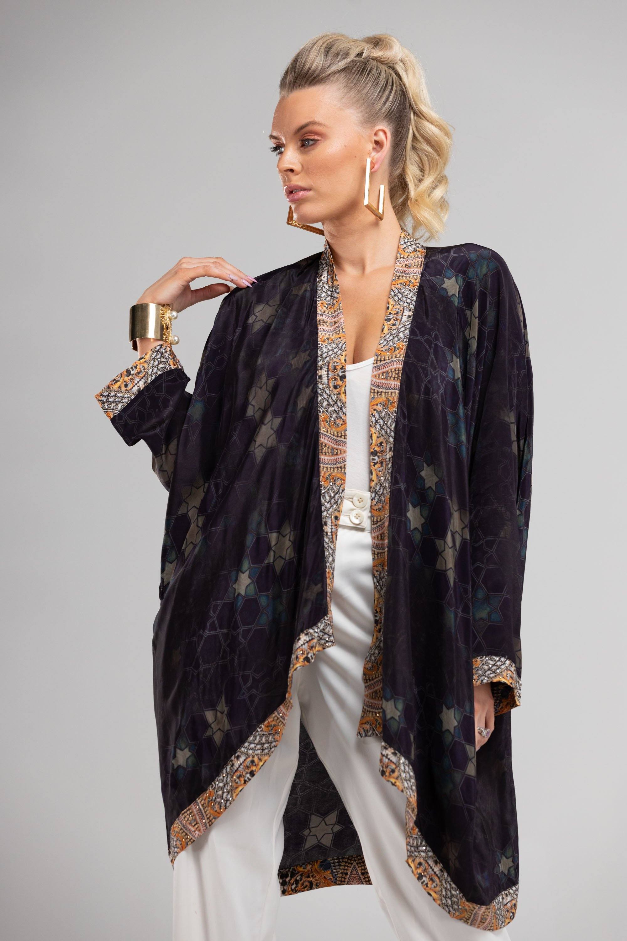 MIDNIGHT IN PARIS - KIMONO SHRUG (SHORT) - TheSwankStore