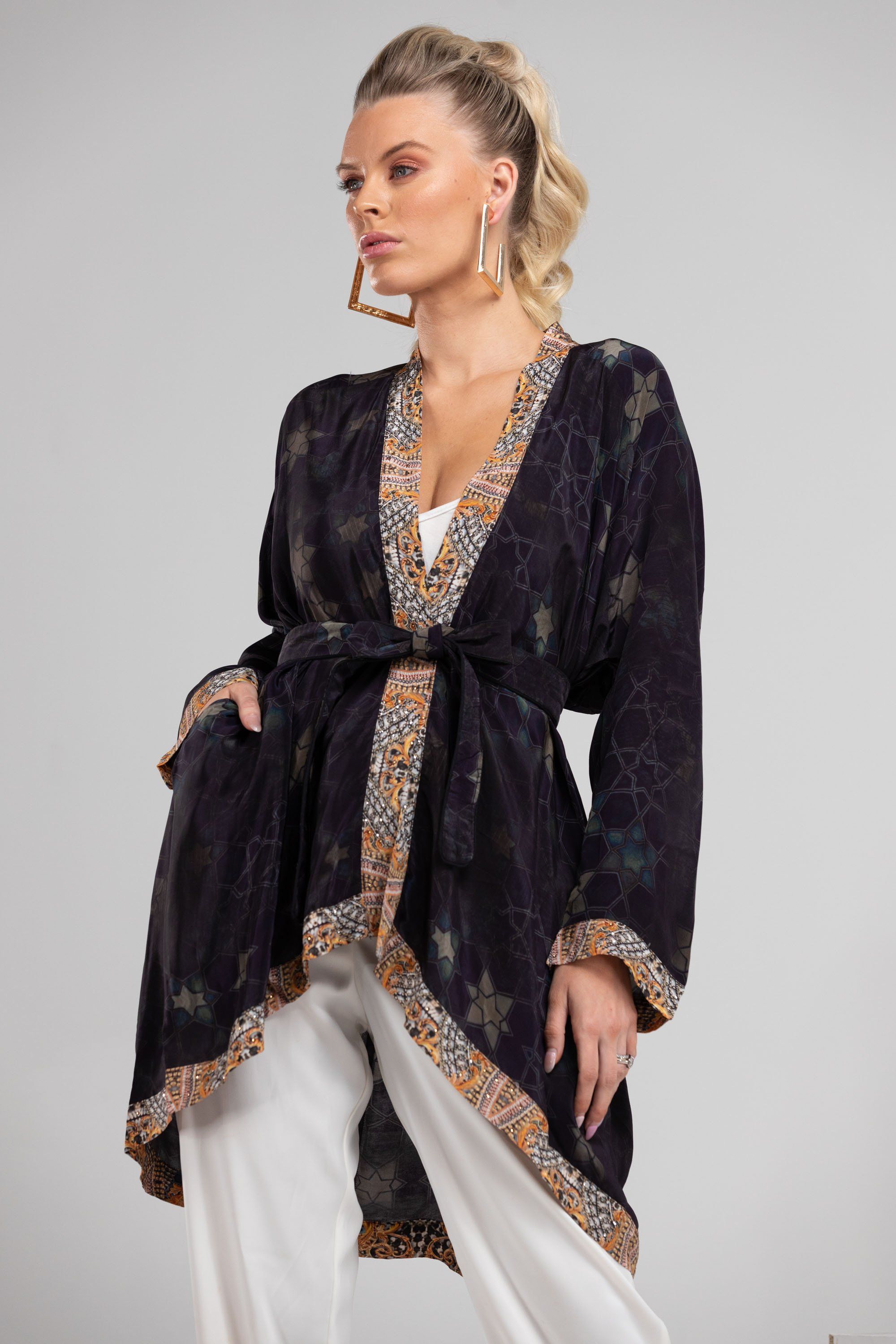 MIDNIGHT IN PARIS - KIMONO SHRUG (SHORT) - TheSwankStore