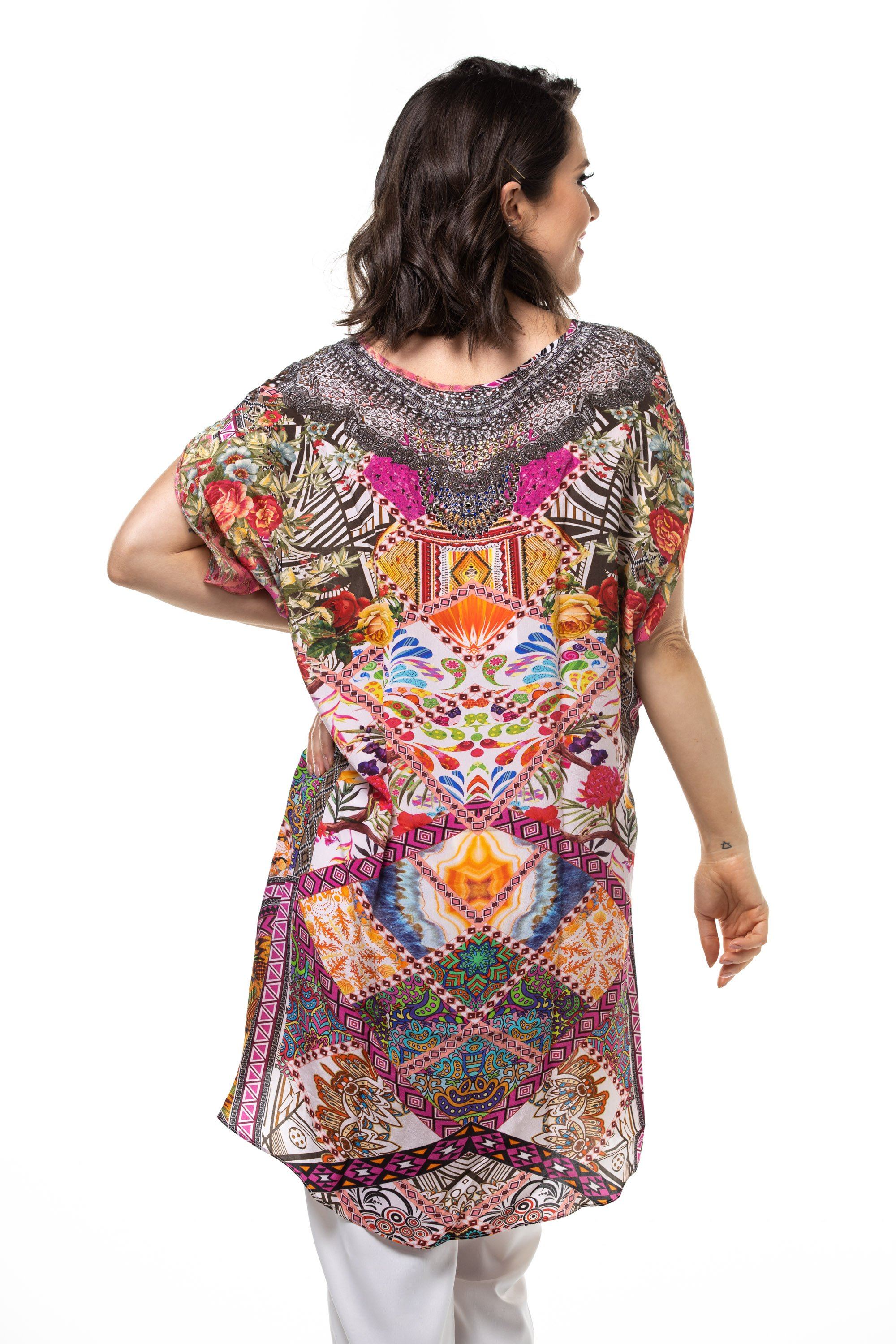 TUNISIA -  Kaftan Tunic Top (Longer Style) - TheSwankStore