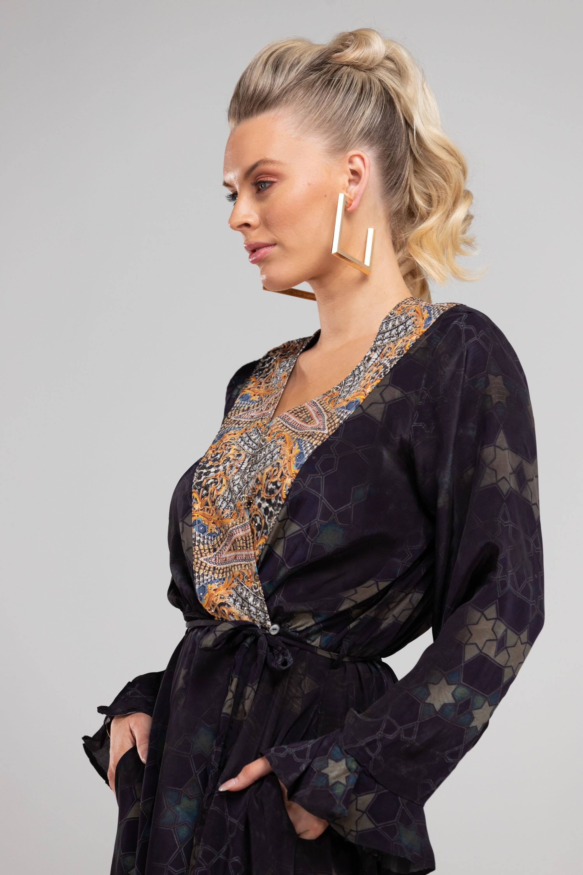 MIDNIGHT IN PARIS - LUXE ROBE GOWN - TheSwankStore