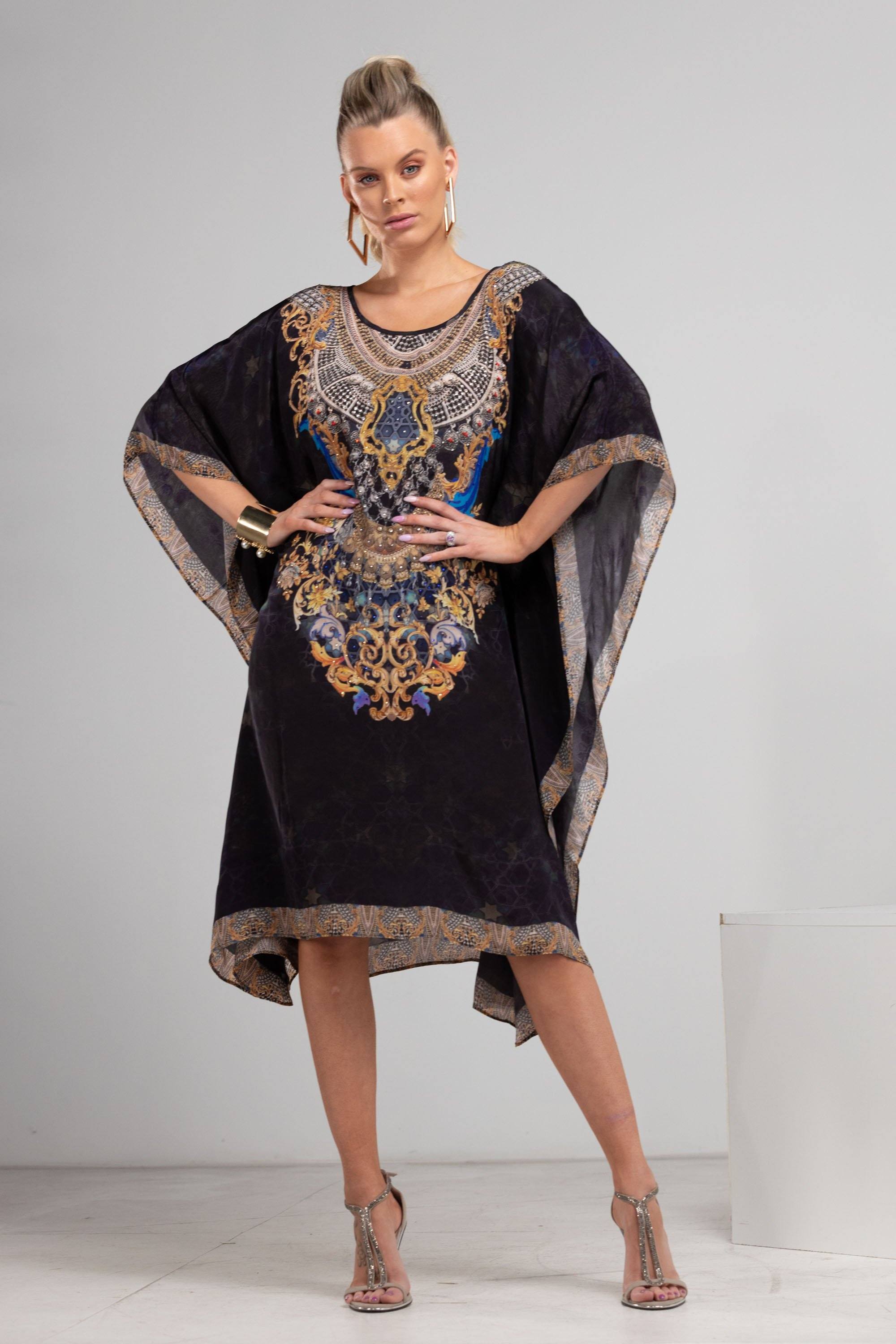 MIDNIGHT IN PARIS - SHORT KAFTAN - TheSwankStore