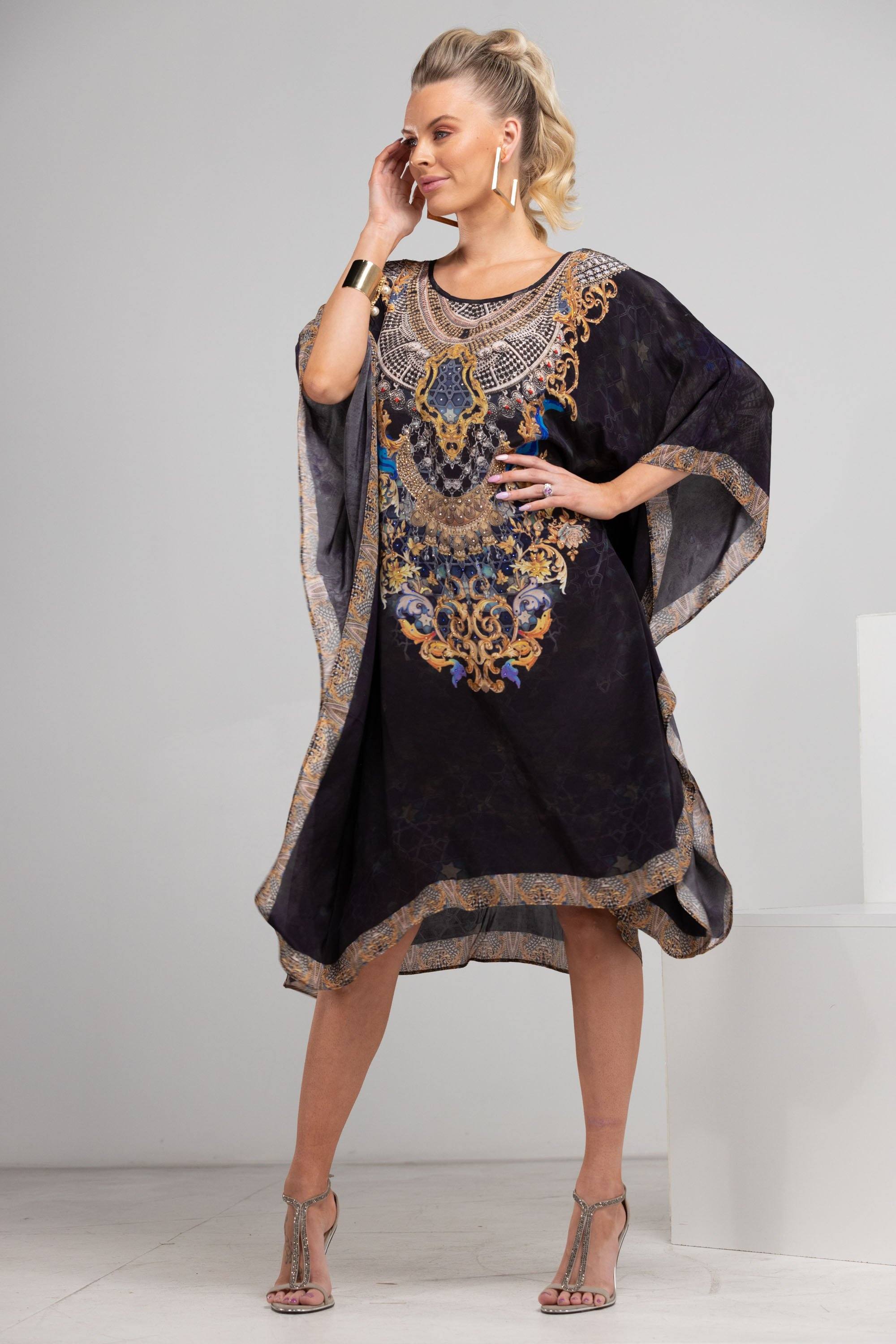 MIDNIGHT IN PARIS - SHORT KAFTAN - TheSwankStore