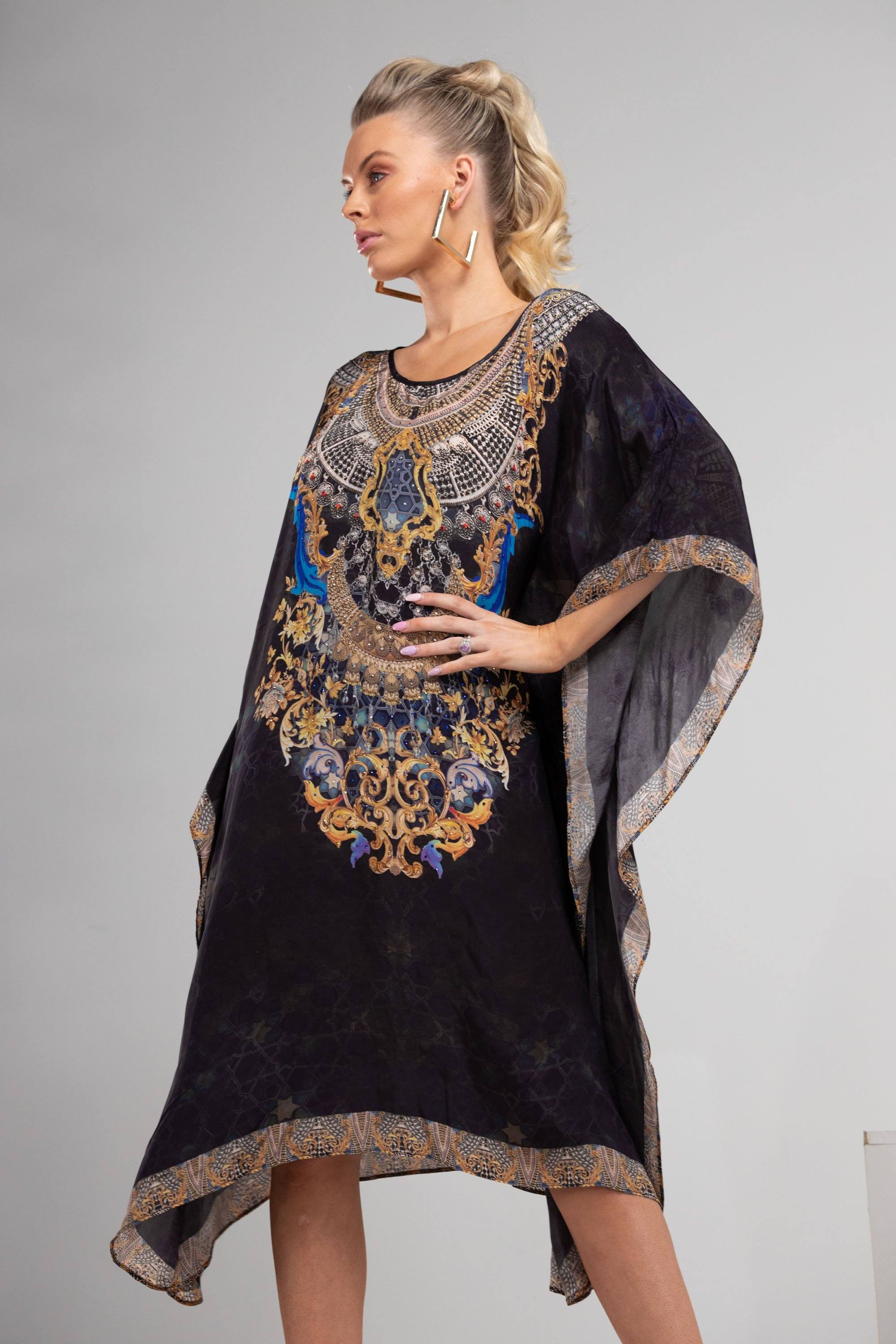 MIDNIGHT IN PARIS - SHORT KAFTAN - TheSwankStore