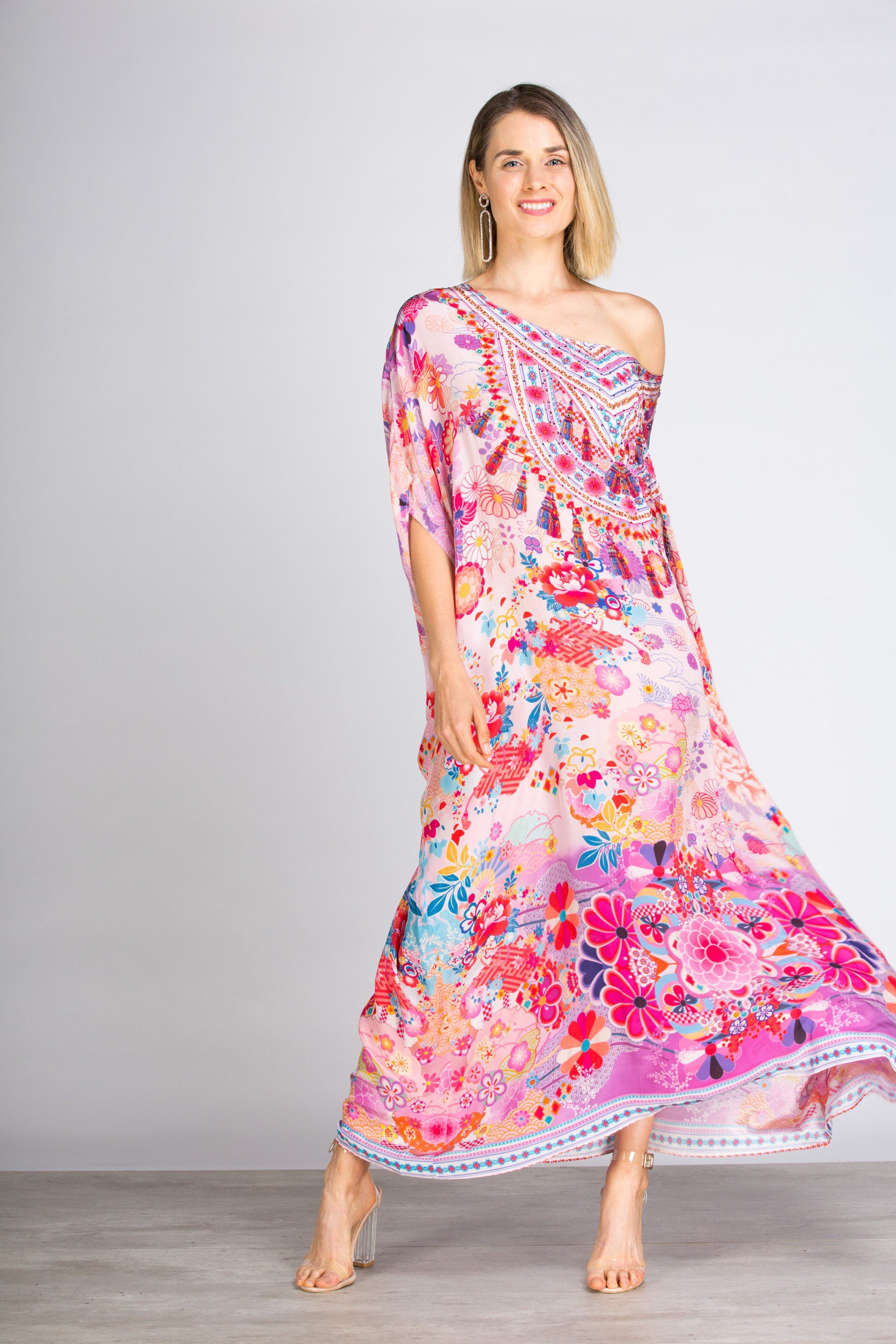 CHERRY BLOSSOM - BOX KAFTAN - TheSwankStore