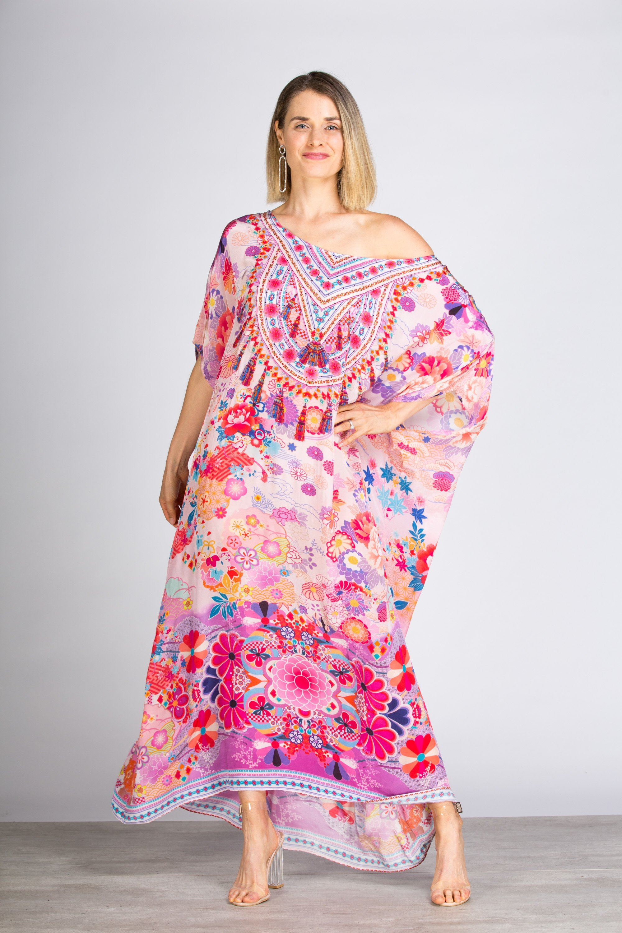 CHERRY BLOSSOM - BOX KAFTAN - TheSwankStore