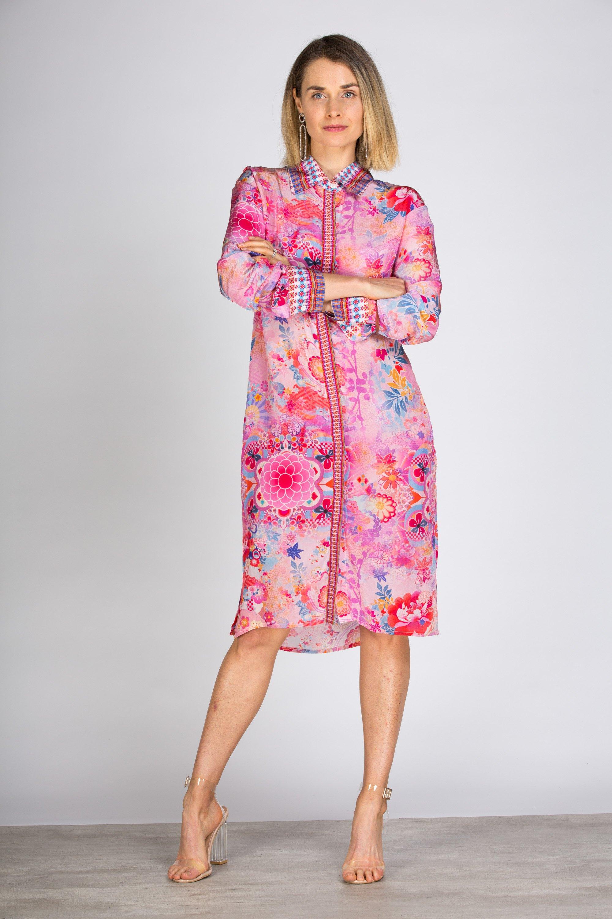 CHERRY BLOSSOM - SHIRT DRESS - TheSwankStore