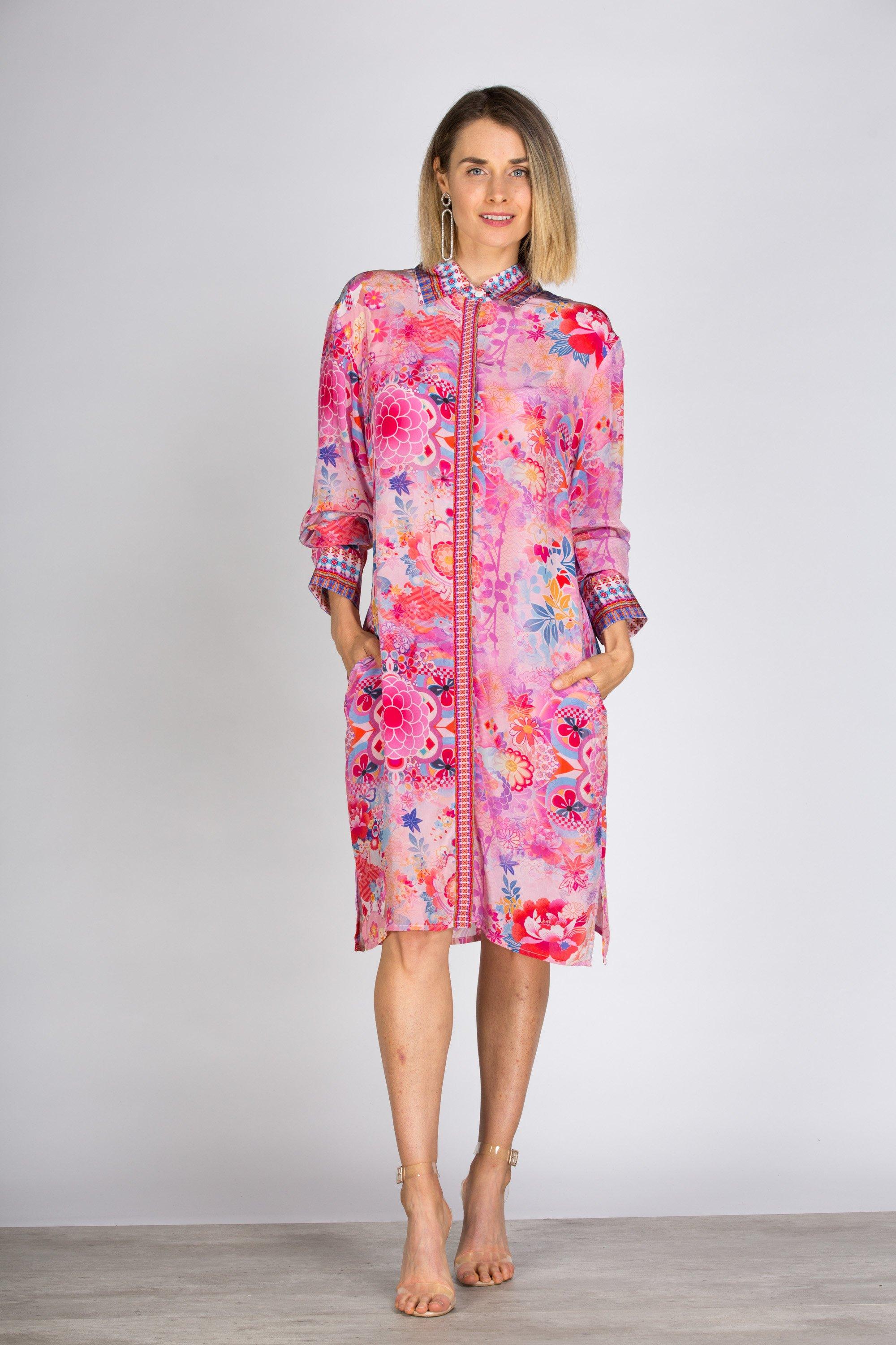 CHERRY BLOSSOM - SHIRT DRESS - TheSwankStore