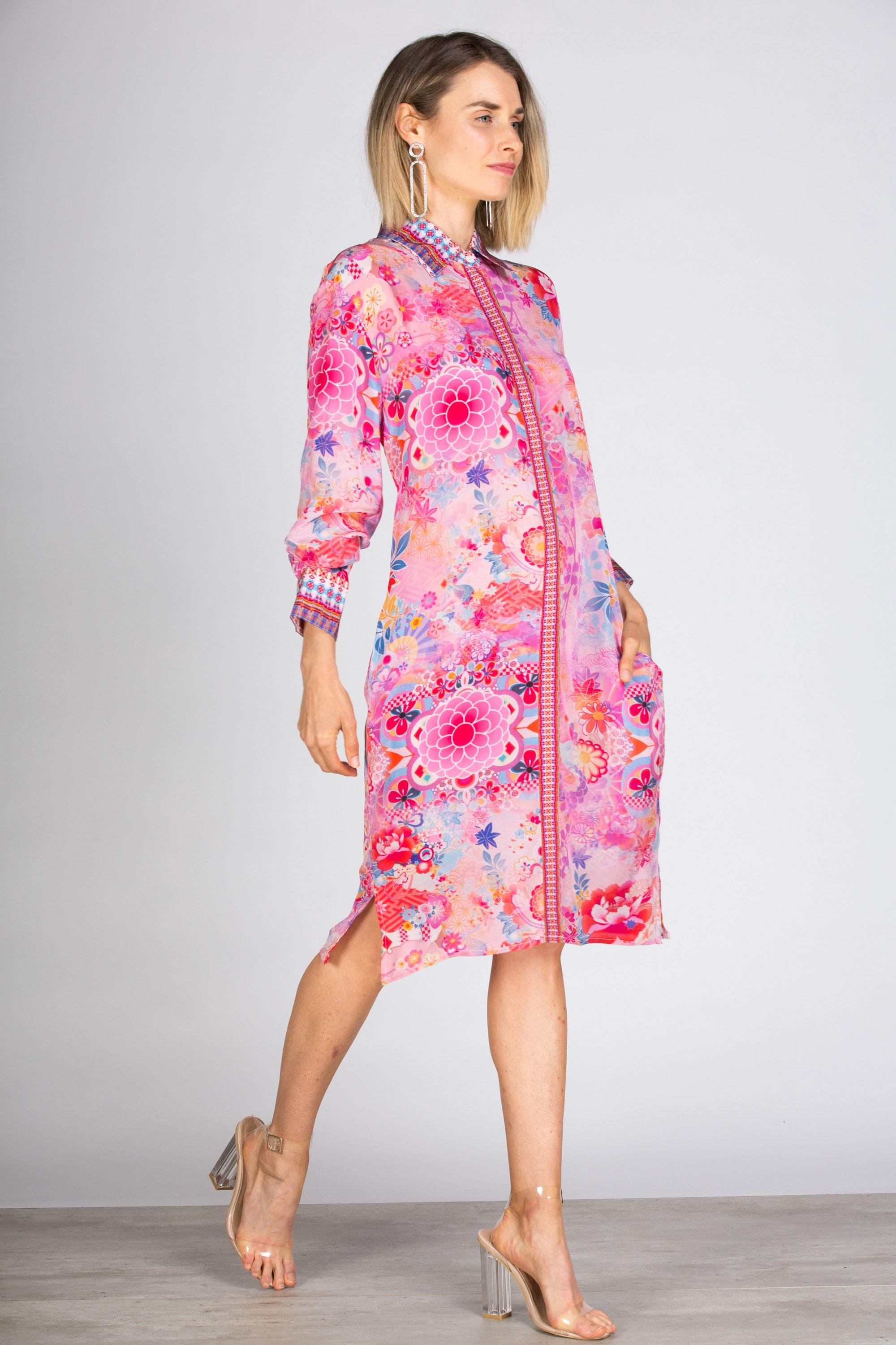 CHERRY BLOSSOM - SHIRT DRESS - TheSwankStore