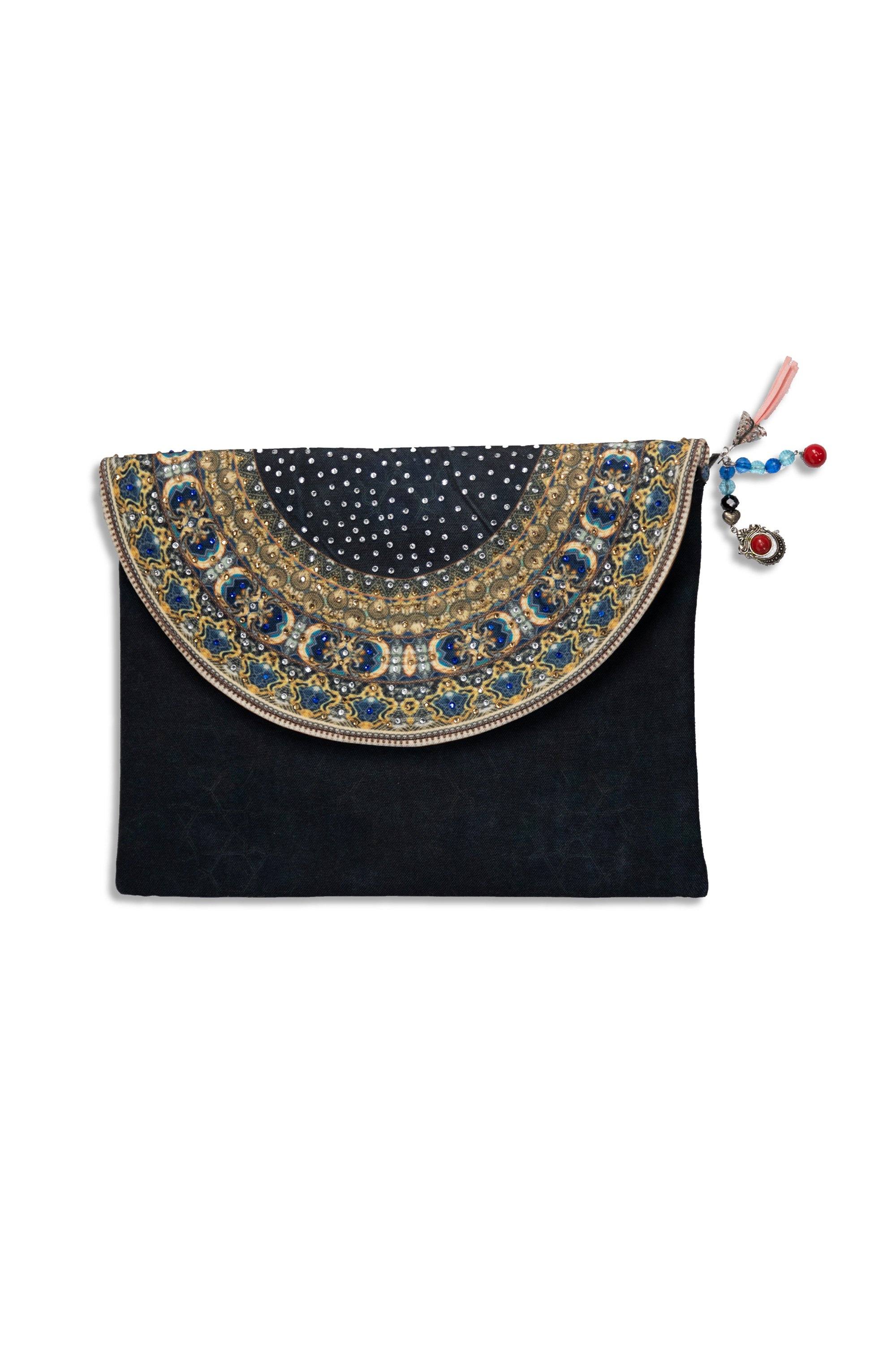 MIDNIGHT IN PARIS - CLUTCH WITH CRYSTALS - TheSwankStore